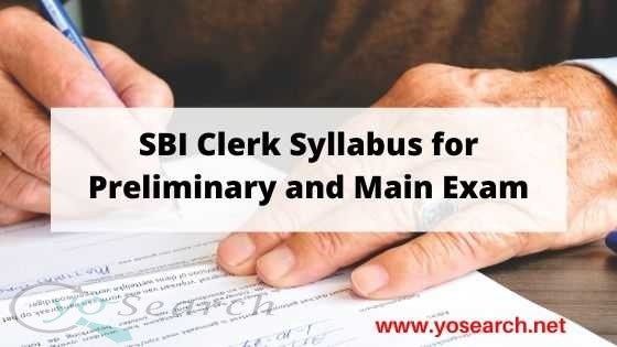 sbi clerk syllabus