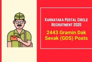 Karnataka Postal Circle Recruitment 2021
