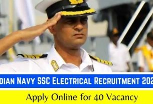 Indian Navy SSC Electrical Recruitment 2021