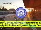 north central railway sports quota recruitment 2021