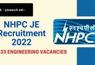 NHPC JE Recruitment 2022