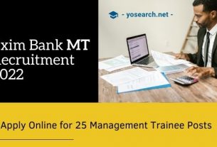 Exim Bank MT Recruitment 2022