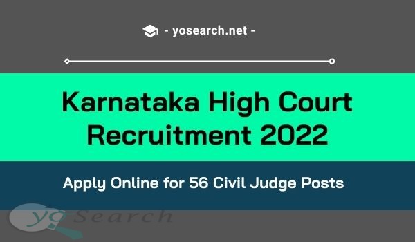 Karnataka High Court Civil Judge Recruitment 2022