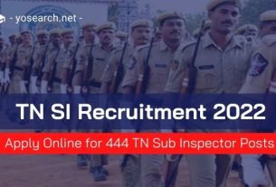 tnusrb si recruitment 2022