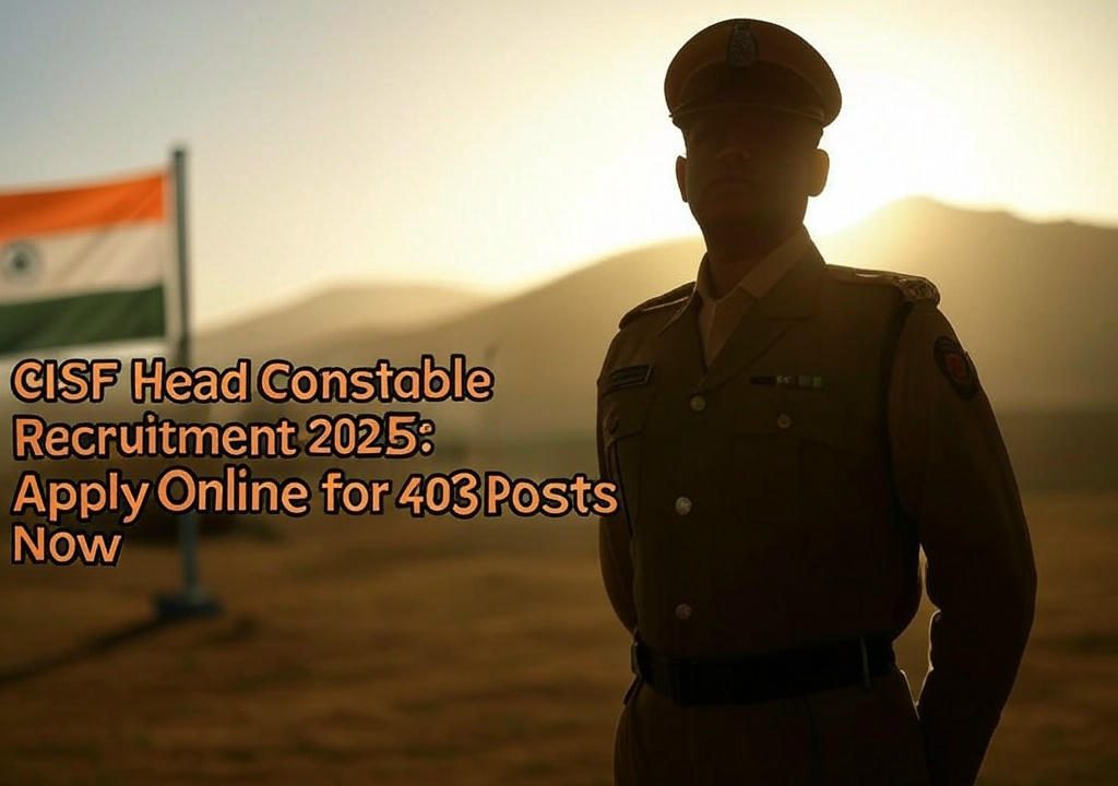 CISF Head Constable Recruitment 2025 Apply Online for 403 Posts Now