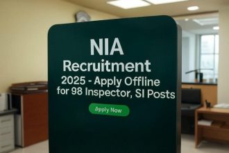 NIA Recruitment 2025 Apply Offline for 98 Inspector, SI Posts