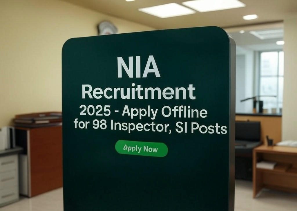 NIA Recruitment 2025 Apply Offline for 98 Inspector, SI Posts